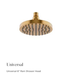 Waterworks Universal 6” Rain Shower head